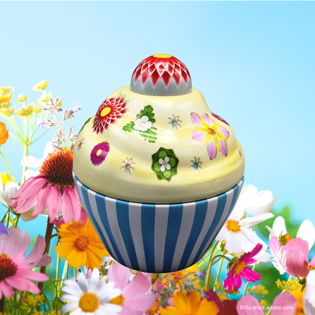 Kleines Cupcake Happy Flower