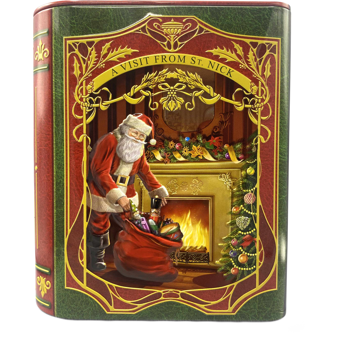 Kleine Buchdose St. Nick grün/rot Kleine Buchdose St. Nick grün/rot