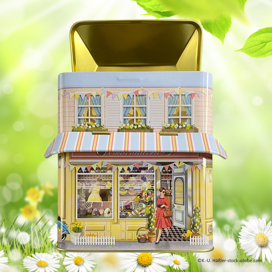 Kleines Haus mit Vordach "Chocolaterie"