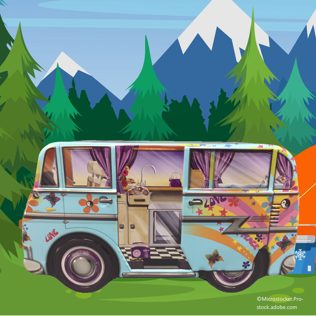 Mini Camper Van - hippy