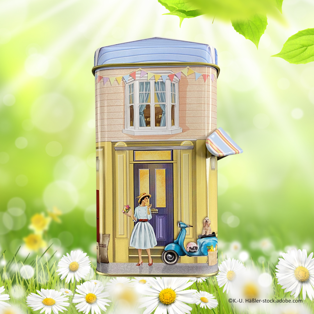 Kleines Haus mit Vordach "Chocolaterie"