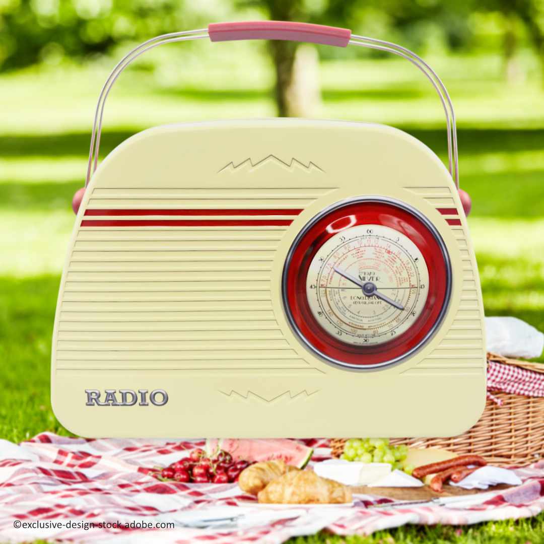 Rundes Radio beige Rundes Radio beige