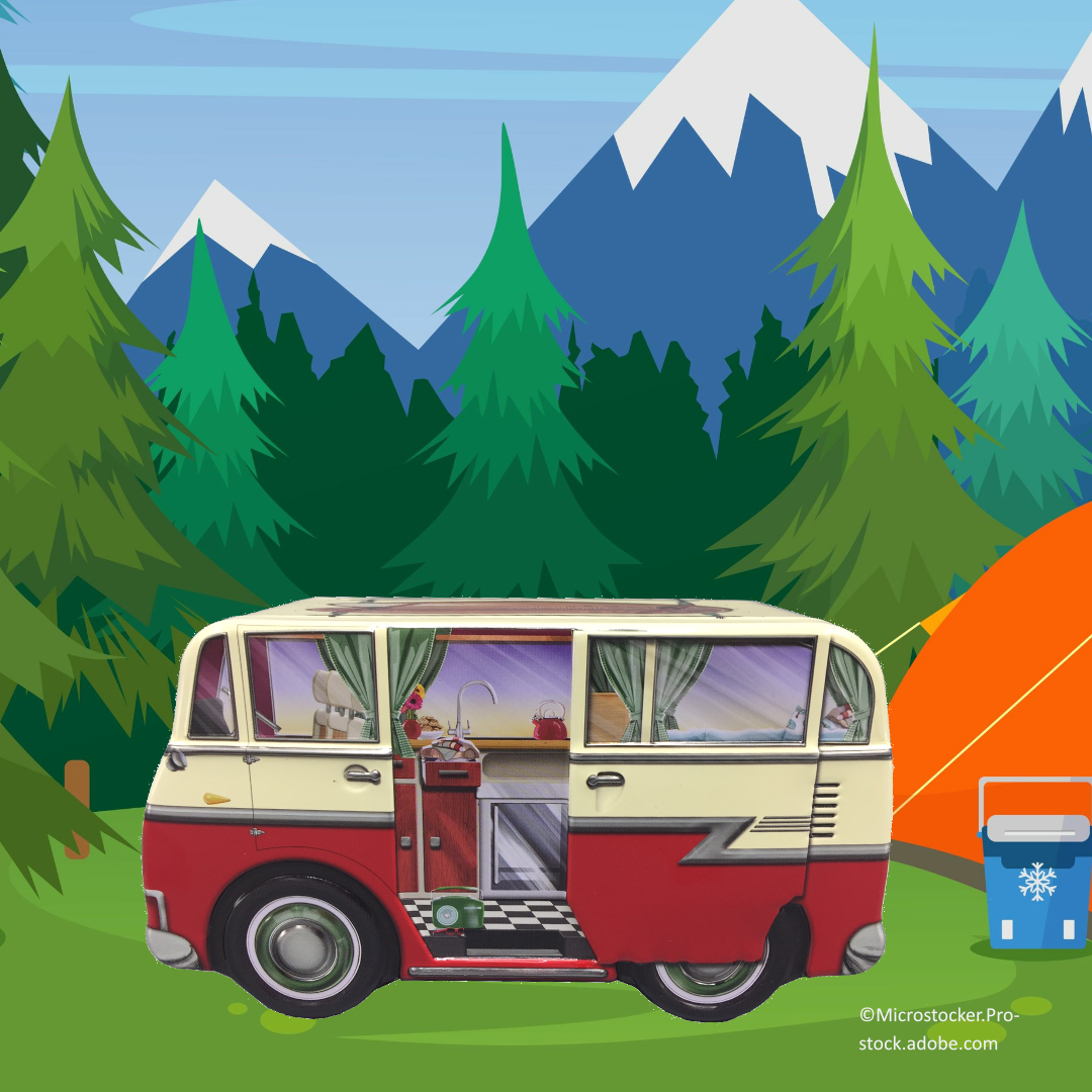 Mini Camper Van - red
